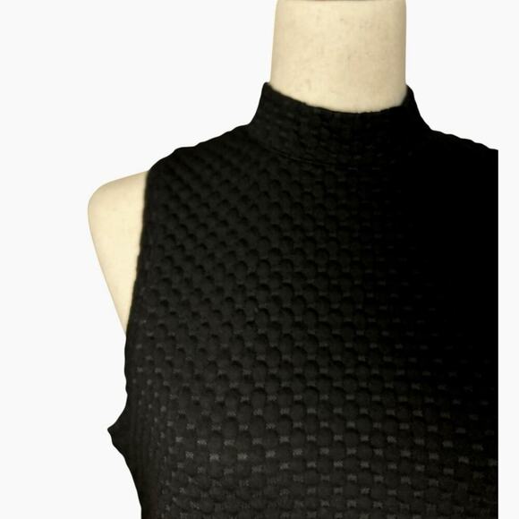 Anthropologie Postmark Black Stand-Up Collar Sleeveless Top M Office Siren - Picture 3 of 6